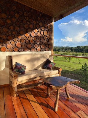 Chambre Double ou avec lits jumeaux, vue jardin | Terrasse/Patio