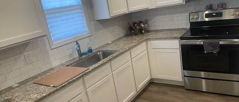 Microwave, oven, stovetop, dishwasher