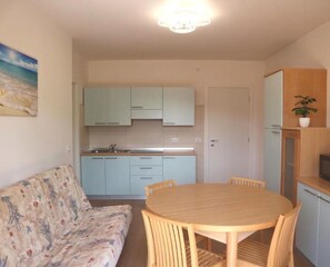 Apartment, 2 Bedrooms, Balcony, City View | Dining room - Cozy Central Flat With two Balconies (Lignano Sabbiadoro)