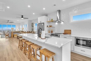 Fridge, microwave, oven, stovetop - Two SeaView Lux Suites | 10BR w/Elevator-Sleeps 32 (Carolina Beach)