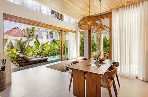 Villa Deluxe, vue piscine | Cuisine privée