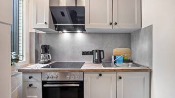 Fridge, oven, stovetop, dishwasher