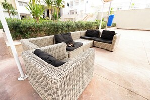 Terrace/patio - Chic Designer Apartment with Pool Access (Agadir)