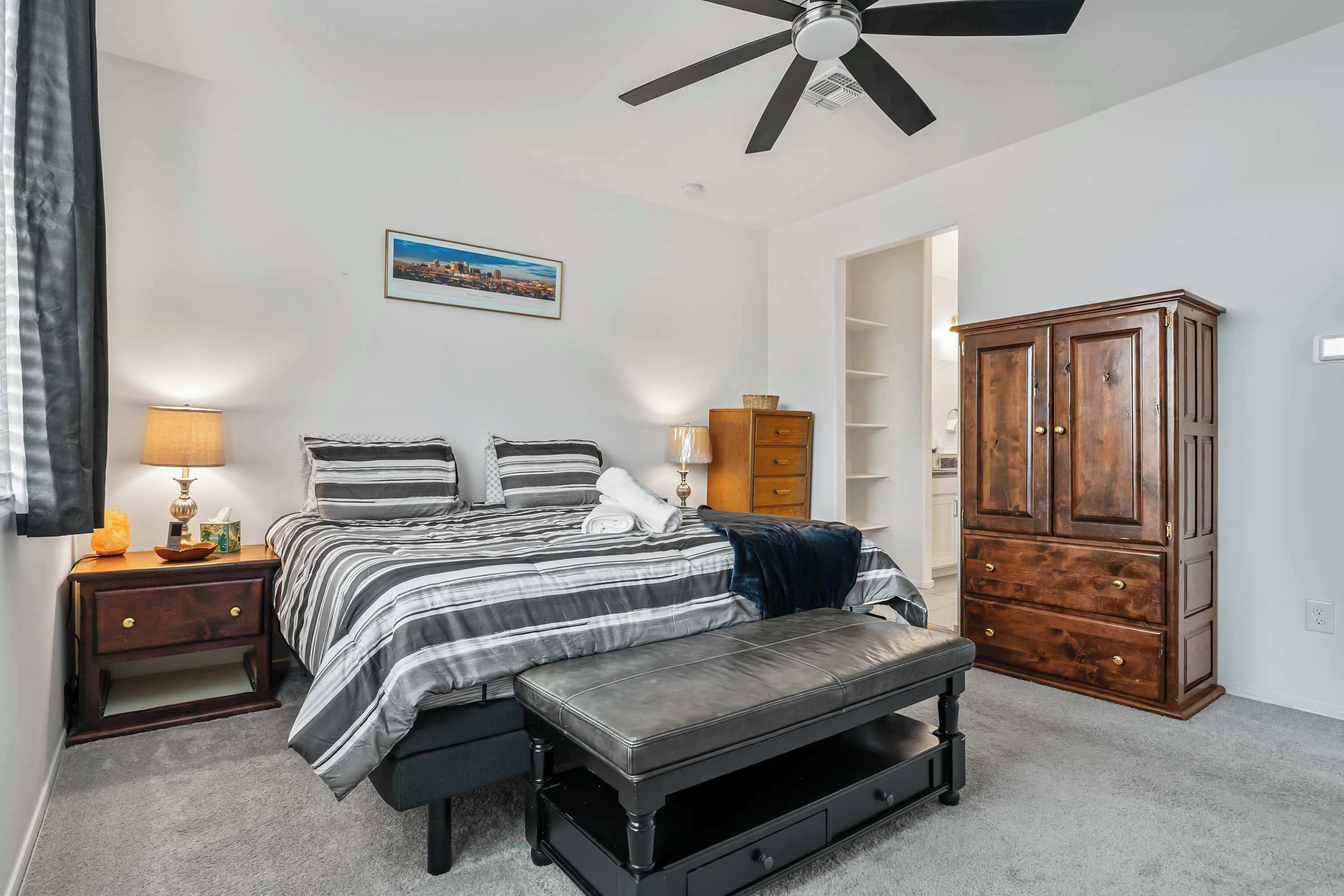 4 bedrooms, iron/ironing board, travel crib, WiFi