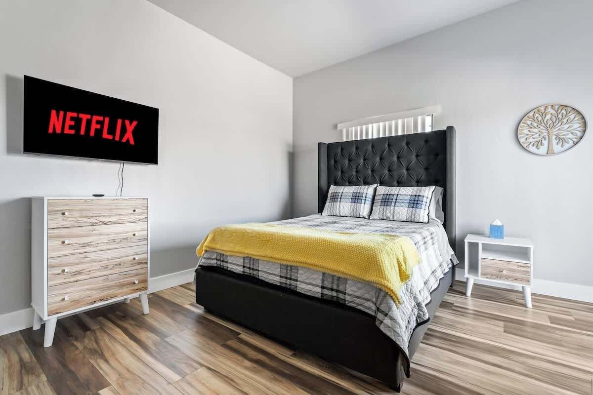 2 bedrooms, iron/ironing board, travel crib, WiFi