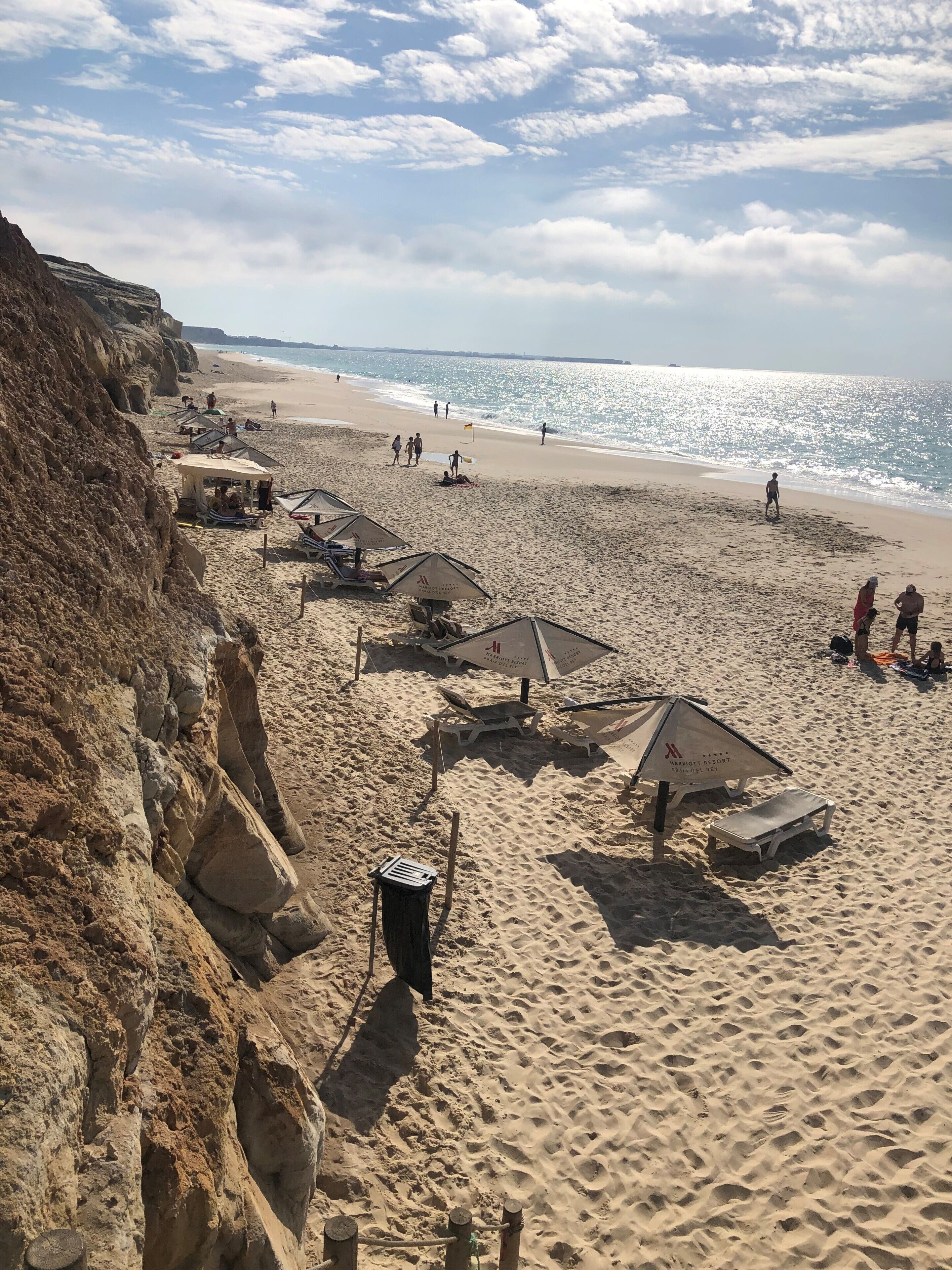 Beach nearby, sun loungers