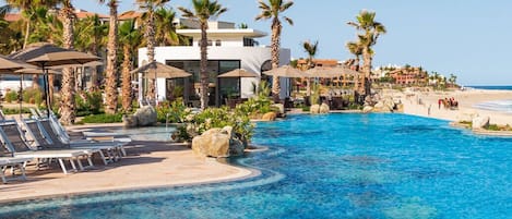 Outdoor pool, a heated pool