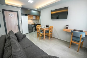 1+1 Deluxe Apartment, City View | Living area