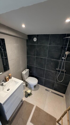 Shower, hair dryer, towels, toilet paper - Mazet Noa - Quiet terrace & pool (Le Rouret)