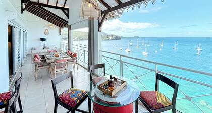 Le Grand Bleu- appartement et vue d'exception, 8 couchages Ă 100m de la plage!