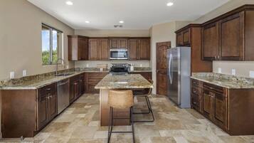 Microwave, oven, stovetop, dishwasher