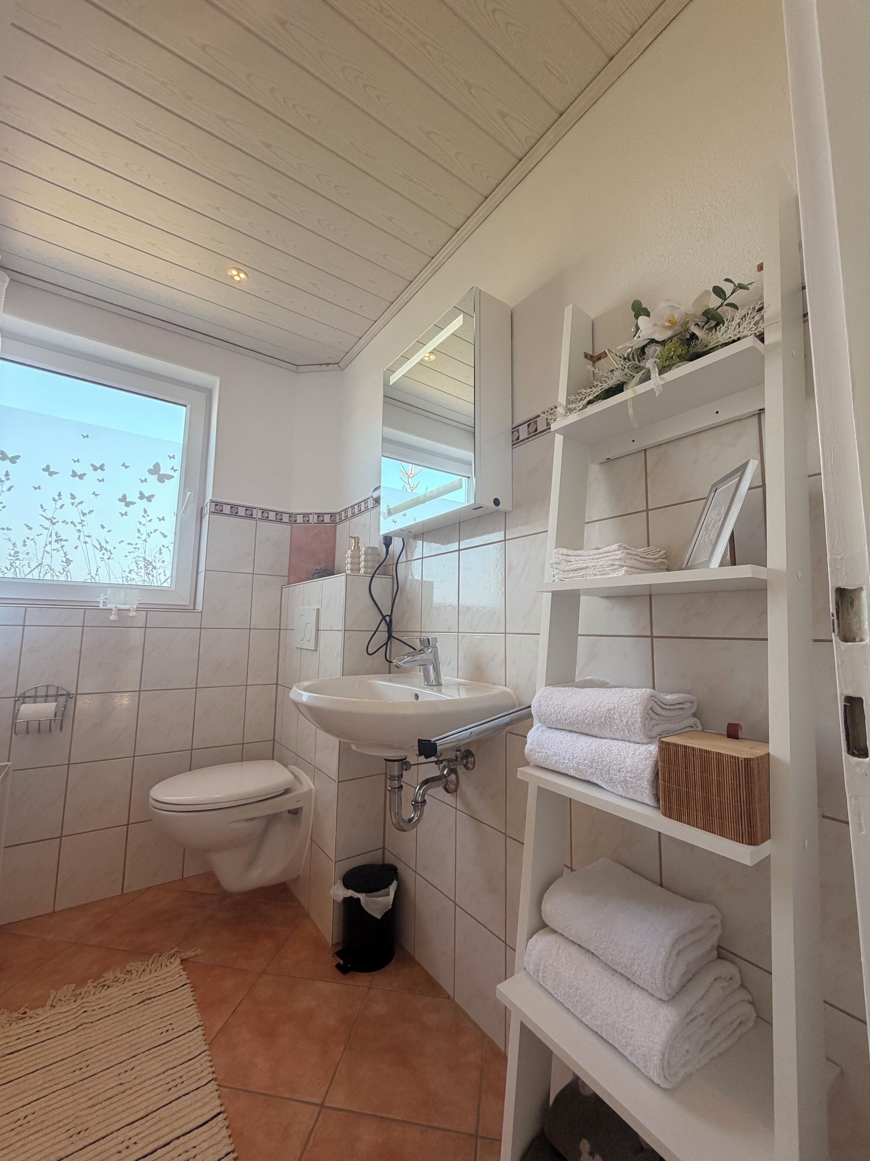 Haartrockner, Handtücher, Seife, Toilettenpapier