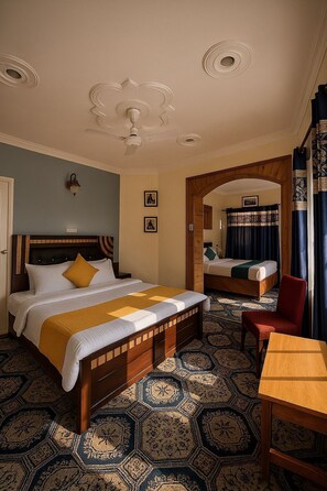 Phòng 4 dành cho gia đình, quang cảnh vườn