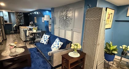 Private stylish suite tucked inside a classic Jersey City brownstone
