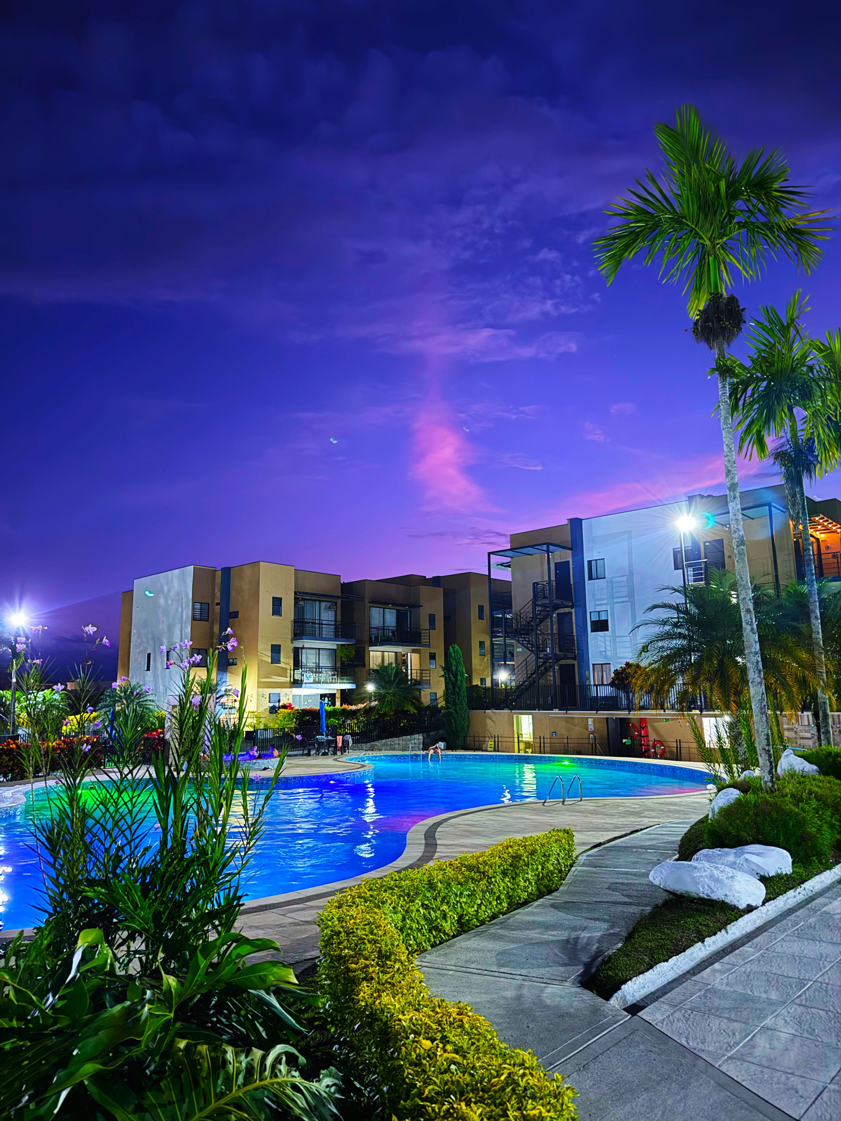 Outdoor pool, a heated pool