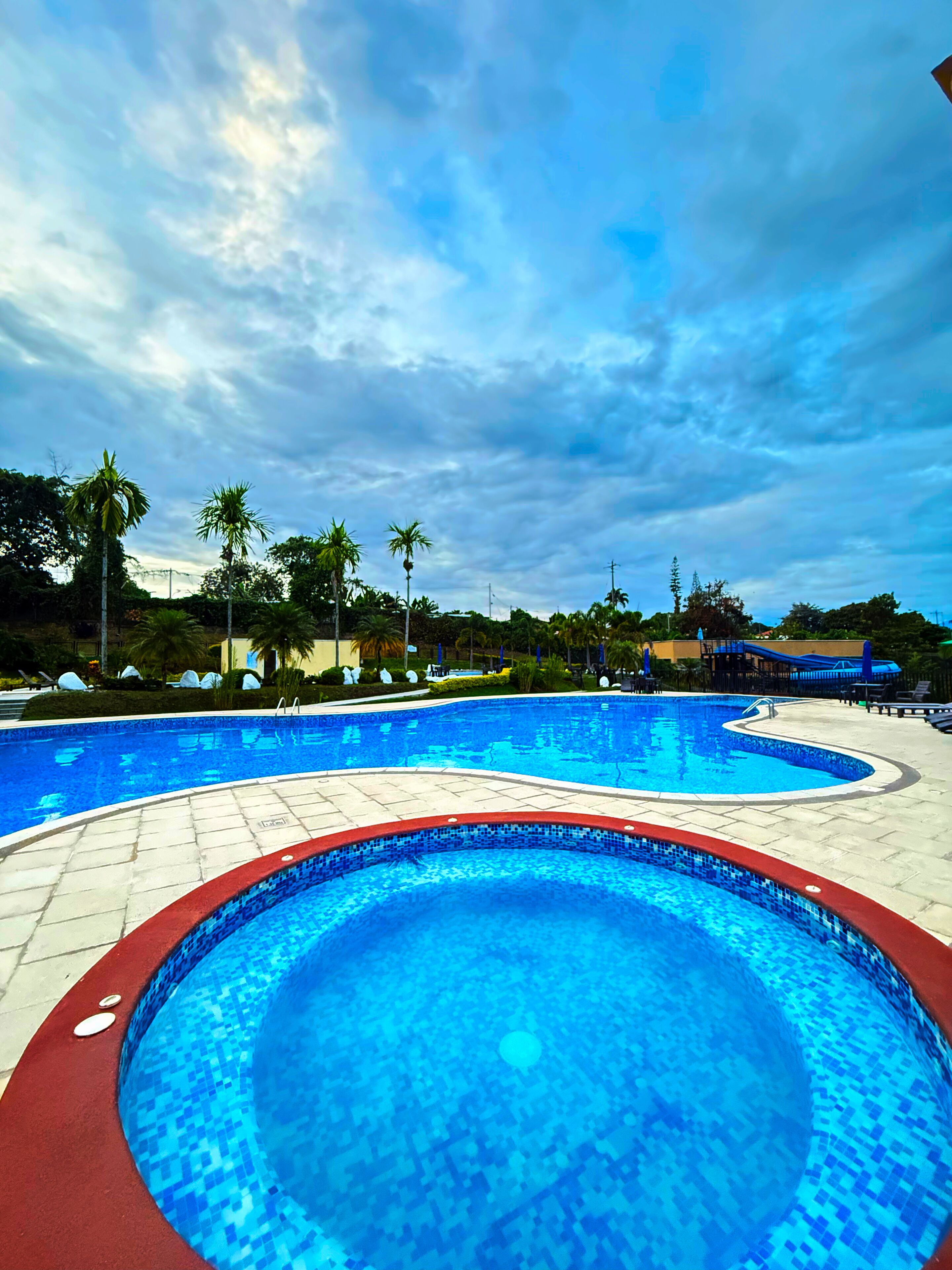 Outdoor pool, a heated pool