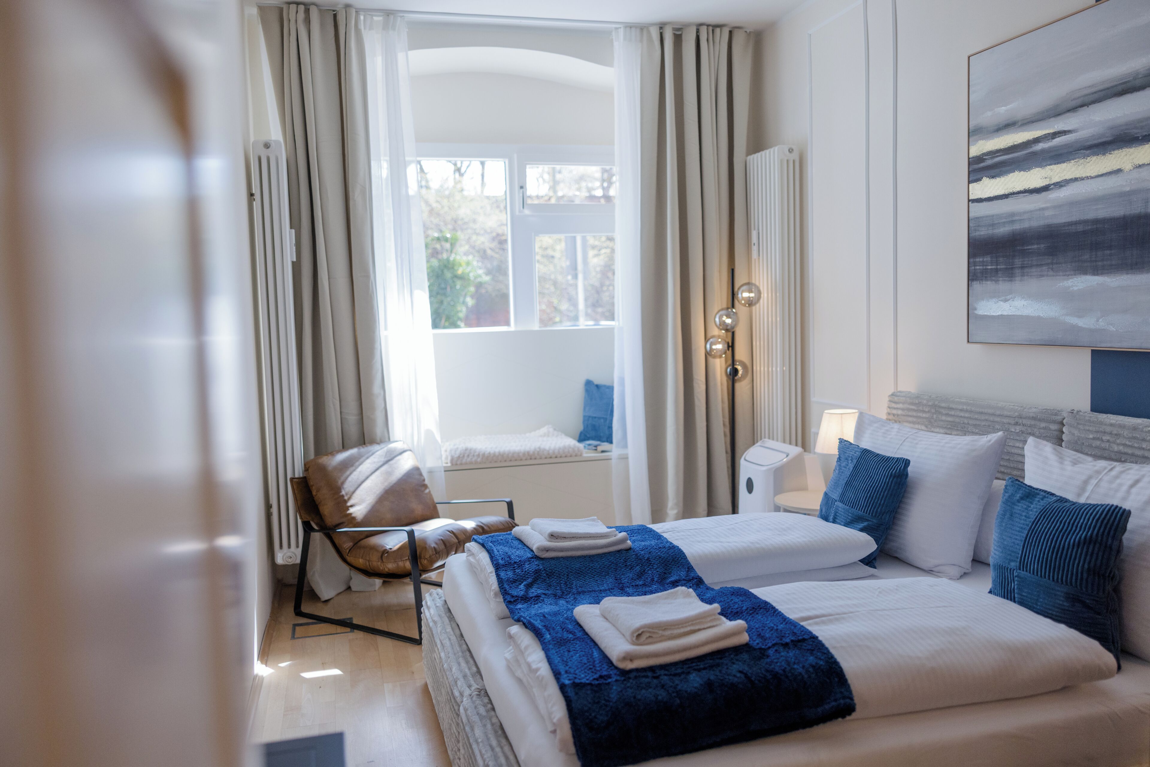 Premium bedding, individually decorated, individually furnished