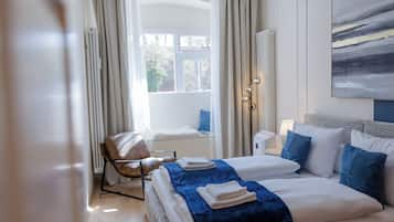 Premium bedding, individually decorated, individually furnished