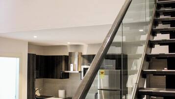Deluxe appartement, uitzicht op tuin | Interieur