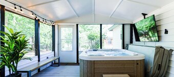 Hot Tub, Pool Table, Ping-Pong, Private Playground, Fire Pit, Library, Play Room