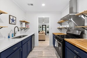 Fridge, microwave, oven, stovetop - Coastal 3BR Retreat w/ Pool, Sunroom & King Beds (Pass Christian)