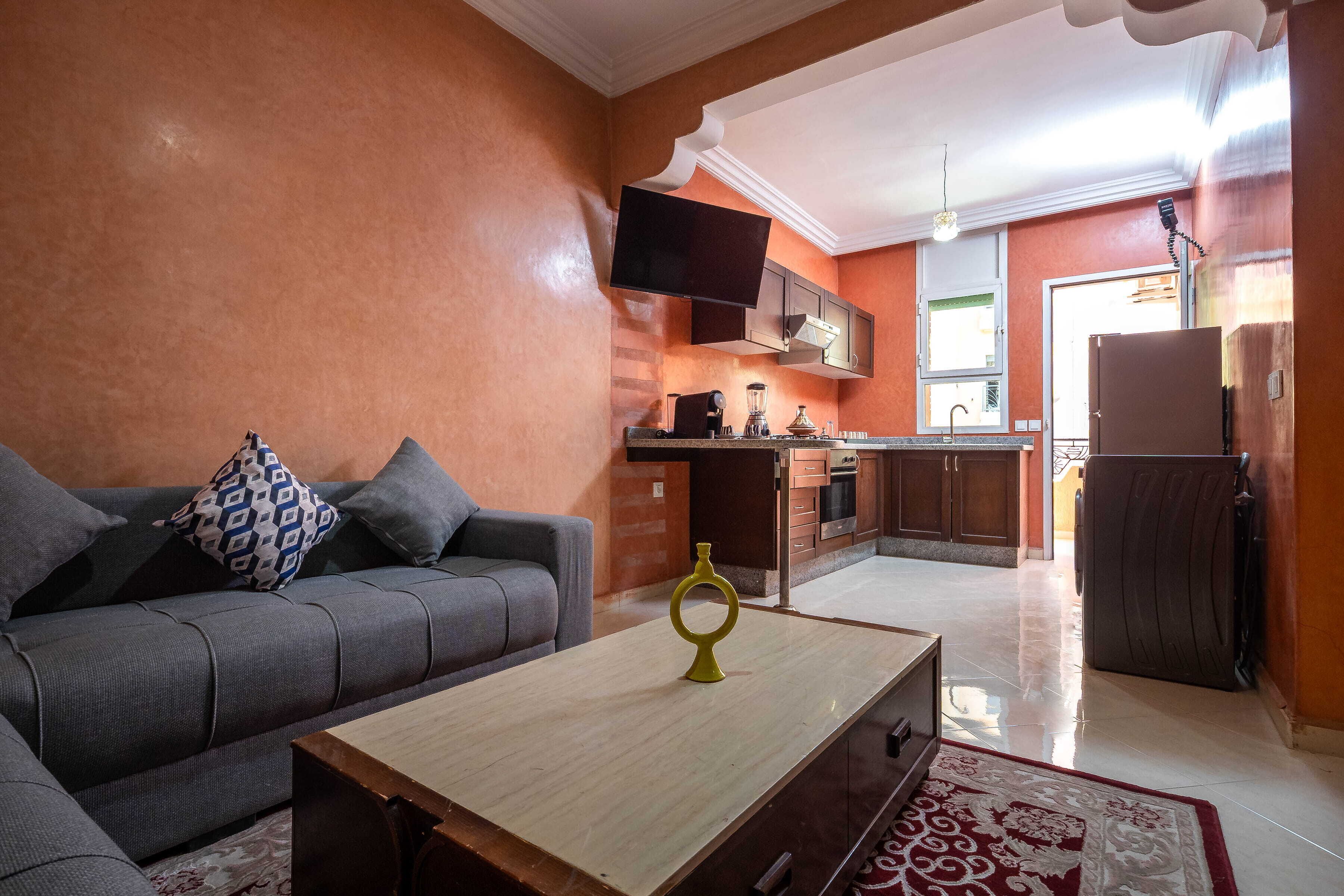 Apartament Comfort, balcó, vistes a la ciutat | Sala d'estar