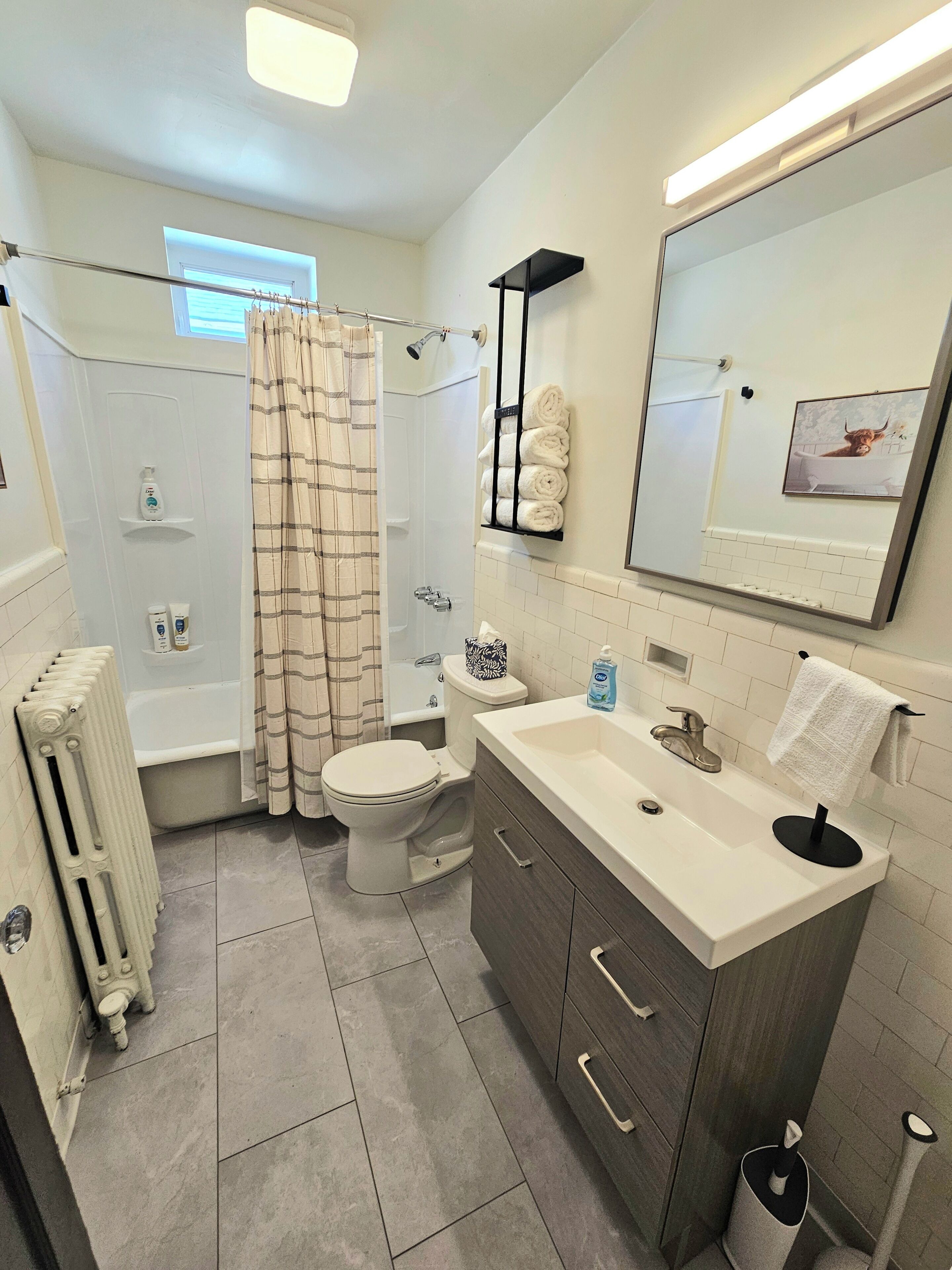 Towels, soap, toilet paper