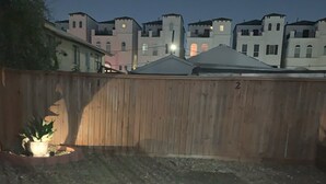 A fenced backyard with a gravel surface, a wooden fence, and a potted plant. - Cozy 1-bedroom apartment in enjoyable Houston with AC (Houston)