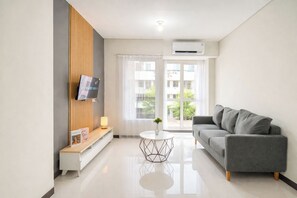 Living room - Airy And Comfortable 2Br At Nifarro Park Apartment (Jakarta)