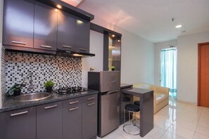 Standard Apartment | Private kitchen | Electric kettle - 3 Pax Functional 2Br At Cinere Bellevue Suites Apartment (Depok)