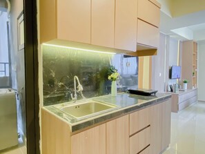 Standard Apartment | Private kitchen - Comfortable And Good 2Br Space At Apartment Meikarta (Cikarang)