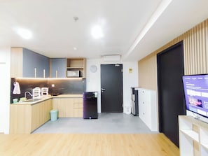 Standard Apartment | Private kitchen | Electric kettle - Cozy 2Br Apartment Grand Asia Afrika (Bandung)