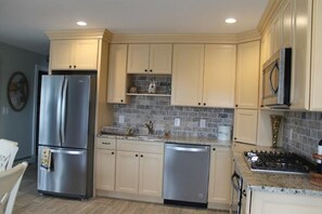 Private kitchen - Beach home 3 B/R beautiful sunset views from relaxing porch (Berkeley Township)