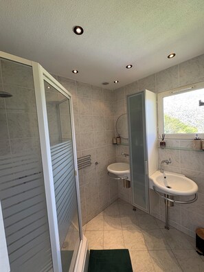 Shower, hair dryer