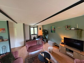 Smart TV, fireplace