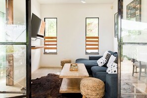 Living area - Casa Lulu-ocean and sunset view!! 4-bedroom family home in the hills of Nosara. (Guanacaste Province)