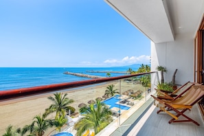 Condo, Multiple Beds, Balcony, Ocean View (Casa del Sol D402) | View from room - Beachfront 4th-floor Condo With Views, Outdoor Pool, Balcony, W/D & Central AC (Nuevo Nayarit)