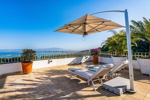 Apartment, Multiple Beds, Pool Access, Ocean View (Grand Miramar A302) | Terrace/patio - Upscale Bayview Villa With hot Tub, Private Terrace, Pool & Stylish Interiors (Puerto Vallarta)