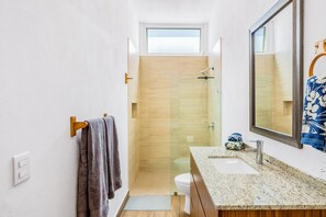 Apartment, Multiple Beds, Pool Access (Mezcalitos Tres Mangos # 6) | Bathroom - Beautiful Condo With Shared Pool, Full Kitchen, & Private W/D (Nuevo Nayarit)