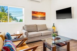 Apartment, Multiple Beds, Pool Access (Mezcalitos Tres Mangos # 6) | Living area - Beautiful Condo With Shared Pool, Full Kitchen, & Private W/D (Nuevo Nayarit)