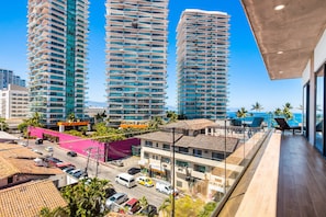Condo, Multiple Beds, Pool Access, Ocean View (Portosanto 502) | View from room - 5th-floor Condo With Partial Ocean Views, Heated Pool, Sauna, Gym, Balcony, W/D (Puerto Vallarta)