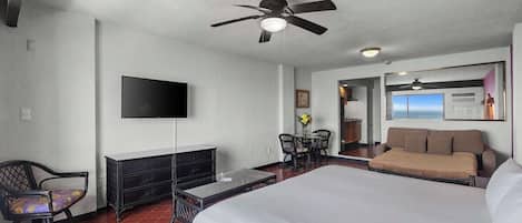 Estudio, 1 cama King size y sofá cama, balcón, vista al océano (Costa Sur Estudio 9) | 1 habitación, decoración personalizada y muebles diferentes