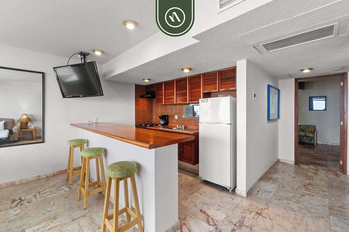 Lejlighed - 1 kingsize-seng med sovesofa - balkon - havudsigt (Costa Sur Suite 2) | Privat køkken