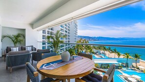 Condo, Multiple Beds, Pool Access, Ocean View (Marlin Room at Harbor 171 Torre Norte) | View from room - Bright Oceanfront Condo With Balcony, Rooftop Pool & Near Malecon Boardwalk (Puerto Vallarta)