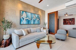 Condo, Multiple Beds, Hot Tub, Ocean View (Casa Cloud-9 at Maralma) | Living area - Modern Waterfront Condo With Shared Pool, Balcony, and Washer/dryer (Bucerías)