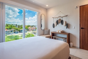 Condo, Multiple Beds, Hot Tub, Ocean View (Casa Cloud-9 at Maralma) | 2 bedrooms, individually decorated, individually furnished, bed sheets - Modern Waterfront Condo With Shared Pool, Balcony, and Washer/dryer (Bucerías)