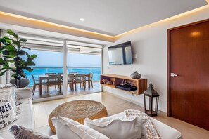 Apartment, Multiple Beds, Balcony, Ocean View (Vista del Mar at Harbor 171 Torre Sur) | Living area - Luxury Apartment With Infinity Pool, Ocean Views, Balcony & Easy Downtown Access (Puerto Vallarta)
