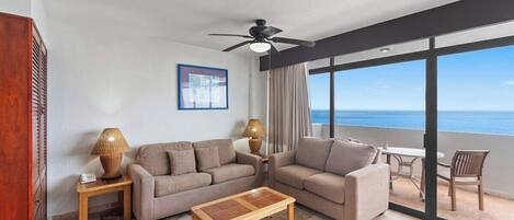 Condo, 1 King Bed with Sofa bed, Balcony, Ocean View (Costa Sur Suite 1) | Living area