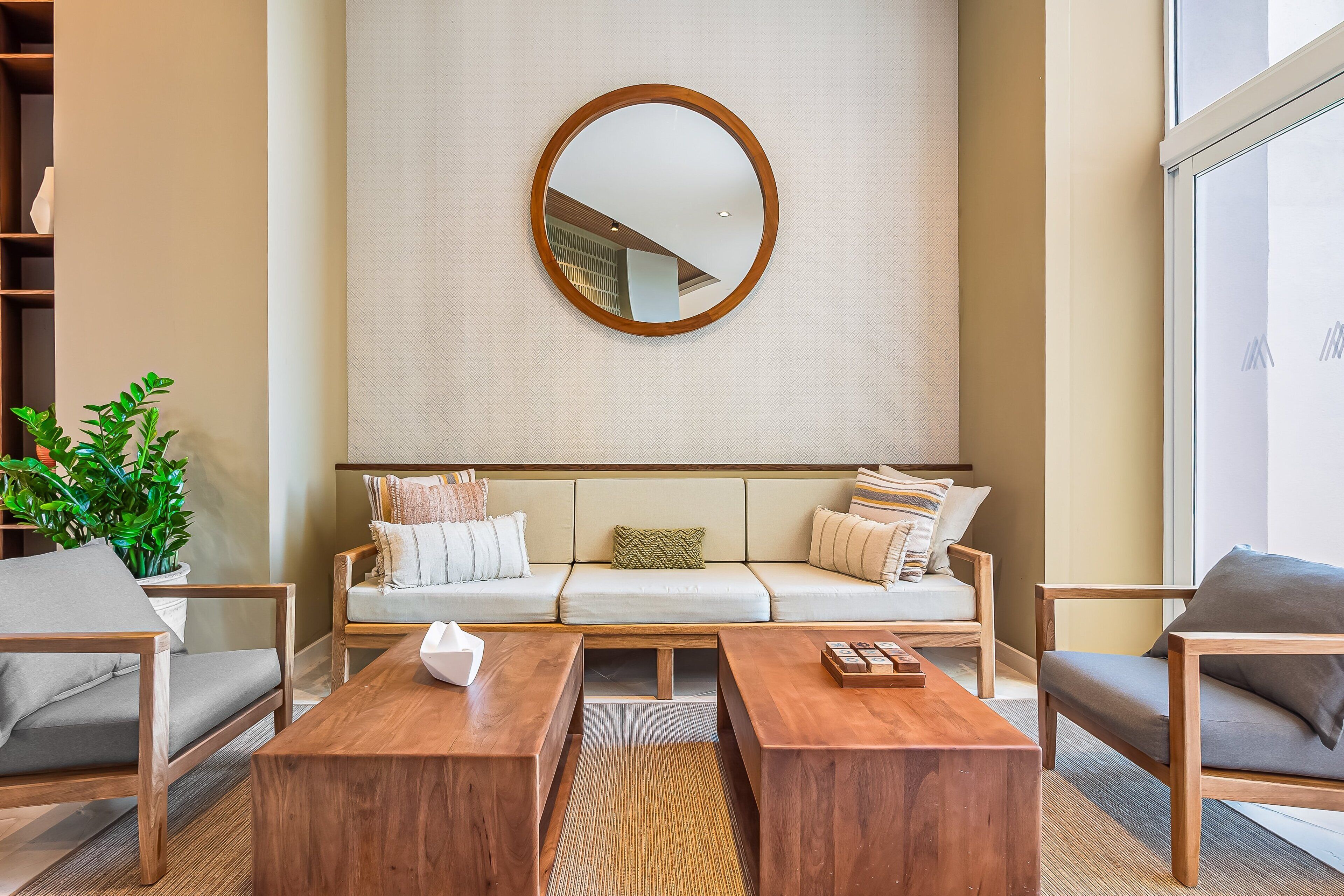 Suite estudio, 1 cama King size y sofá cama, acceso a la alberca (Harbor 171 Torre Norte 2408) | Área de sala de estar