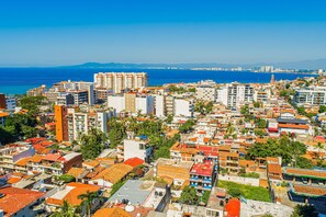Aerial view - Stunning Condo With Brilliant Views, Walk-in Shower, Desk, Balcony, & W/D (Puerto Vallarta)